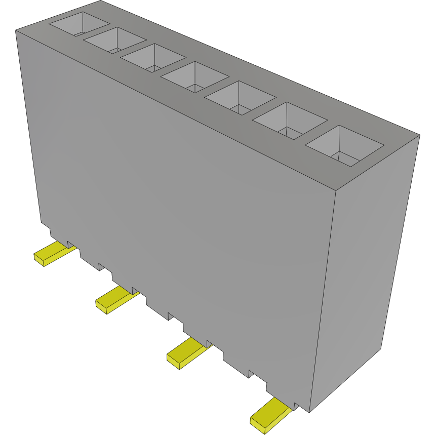 Samtec-RSM-107-02-TM-S Steckverbinderleisten und Leiterplattenbuchsen Conn Socket Strip SKT 7 POS 1.27mm Solder ST Top Entry SMD Tube