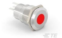 TE Connectivity-AV1910D324Q04 Bouton commutateur poussoir Switch Push Button OFF (ON) SPDT Flush Round Button 3A 250VAC 36VDC Momentary Panel Mount Solder Lug