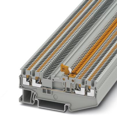 PHOENIX CONTACT-3210321 Steckverbinder, Klemmenblöcke Conn Knife Disconnect Terminal Block 4 POS Push-In Spring T DIN Rail 10A