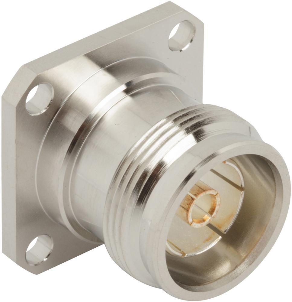 Amphenol RF-431-129J-52S RF-Steckverbinder Conn 4.3/10 0Hz to 6GHz 50Ohm Solder Cup ST Flange Mount F Silver Bag