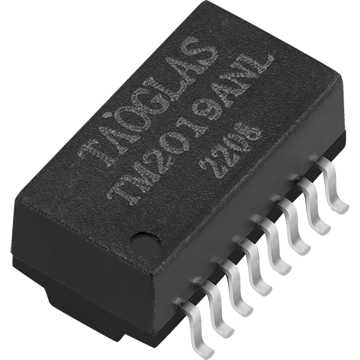 taoglas-TM2019ANL | LAN Transformers Telecom, Übertrager Telecom Transformer 1CT:1CT 1.2Ohm Prim. DCR 1.2Ohm Sec. DCR 16 Terminal Gull Wing SMD