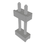 Conn Board Stacker HDR 2 POS 2mm Solder ST Top Entry Thru-Hole Bulk