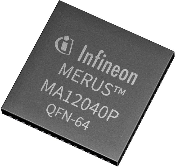 Infineon Technologies AG-MA12040PXUMA1 Audio Amplifiers Audio Amp Speaker 1-CH Mono/2-CH Stereo/4-CH Stereo 80W Class-AB 64-Pin QFN EP T/R