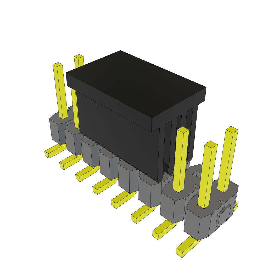 Samtec-TSM-108-01-TM-DV-014-P Cabezales del conector y receptáculos PCB Conn Unshrouded Header HDR 16 POS 2.54mm Solder ST Top Entry SMD Tube