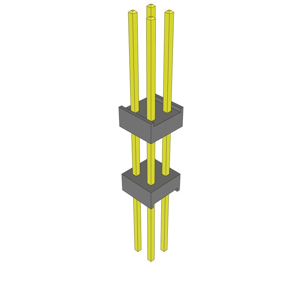 Samtec-ZW-02-19-G-D-472-429 Connector Headers and PCB Receptacles Conn Board Stacker HDR 4 POS 2.54mm Solder ST Top Entry Thru-Hole Bulk