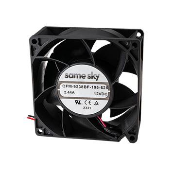 Same Sky (formerly CUI Devices)-CFM-9225BG-160-545-20 Compressori e ventole 12 V, 820 mA, 92 x 92 x 25 mm, Dc Fan, Tachometer Signal