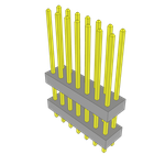 Conn Board Stacker HDR 14 POS 2mm Solder ST Top Entry Thru-Hole Bulk