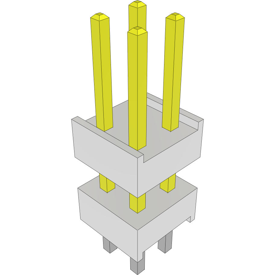Samtec-HW-02-15-F-D-290-110 Steckverbinderleisten und Leiterplattenbuchsen Conn Board Stacker HDR 4 POS 2.54mm Solder ST Top Entry Thru-Hole Bulk