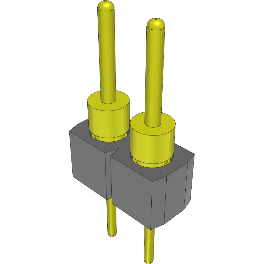 Samtec-TS-102-G-A 连接器插头及 PCB 插座 Conn Unshrouded Header HDR 2 POS 2.54mm Solder ST Top Entry Thru-Hole Bulk