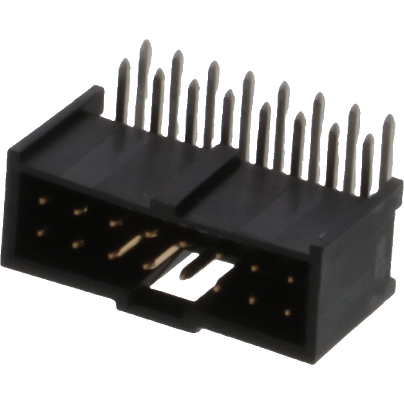 Molex-90130-3216 Connector Headers and PCB Receptacles Conn Shrouded Header (4 Sides) HDR 16 POS 2.54mm Solder RA Thru-Hole C-Grid III Tray