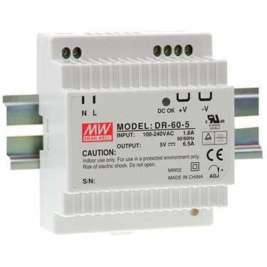 MEAN WELL-DR-60-15 AC to DC Power Supplies AC/DC Power Supply Single-OUT 15V 4A 60W 8-Pin