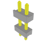 Conn Board Stacker HDR 2 POS 2mm Solder ST Top Entry Thru-Hole Bulk