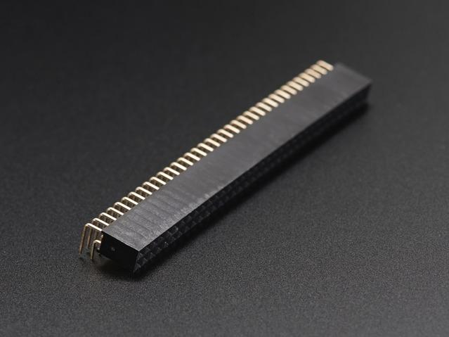 Adafruit Industries-1543 Steckverbinderleisten und Leiterplattenbuchsen 0.1 2x36-pin Strip Right-Angle Socket (Female) Header (5 pack)