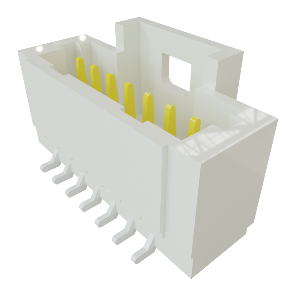 Samtec-T1M-07-F-SV-L Connector Headers and PCB Receptacles Conn Shrouded Header (4 Sides) HDR 7 POS 1mm Solder ST Top Entry SMD Micro Mate™ T/R