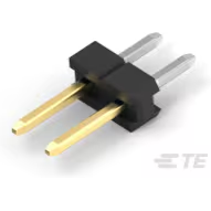 TE Connectivity-2823088-2 Steckverbinderleisten und Leiterplattenbuchsen 2P, AMPMODU 2 mm, Breakaway header, Single row, Vertical, THT, tail length 2.8mm, 30µ" Gold, tube, without cap, xyz