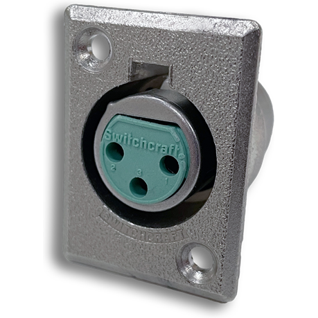 Switchcraft-D3FD Conector de audio y video Conn XLR Connector F 3 POS Solder ST Panel Mount 3 Terminal 1 Port