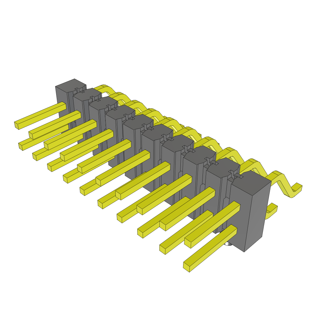 Samtec-TSM-110-01-L-DH-A Steckverbinderleisten und Leiterplattenbuchsen Conn Unshrouded Header HDR 20 POS 2.54mm Solder RA Side Entry SMD Tube