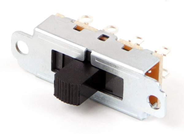 Switchcraft-46313TDRX Coulisse de commutateur Switch Slide DP3T Top Slide 3A 125VAC Solder Lug Panel Mount