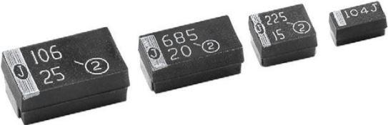 KEMET Corporation-CWR11MH105JRC Capacitor de tantalio sólido Cap Tant Solid 1uF 35V B CASE 5% (3.5 X 2.8 X 1.9mm) Inward L SMD 3528-21 (0.01%FR) 6.5 Ohm 125°C T/R