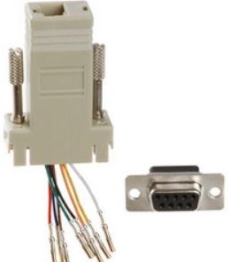 Assmann WSW components, Inc-AT-23067 Interface de raccordement Conn D-Sub-RJ-45 Adapter F/F 9/8 POS Screw ST Panel Mount 1/1 Port Bag