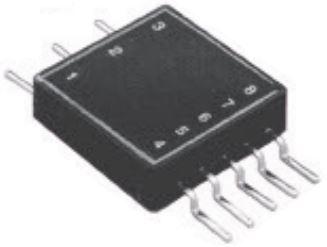 iNRCORE, LLC-GLN1553-45 Impulswandler Pulse Transformer 1CT:2.5CT/1CT:1.79CT 100Vrms 1Ohm Prim. DCR 3.5Ohm Sec. DCR 8 Terminal Gull Wing SMD