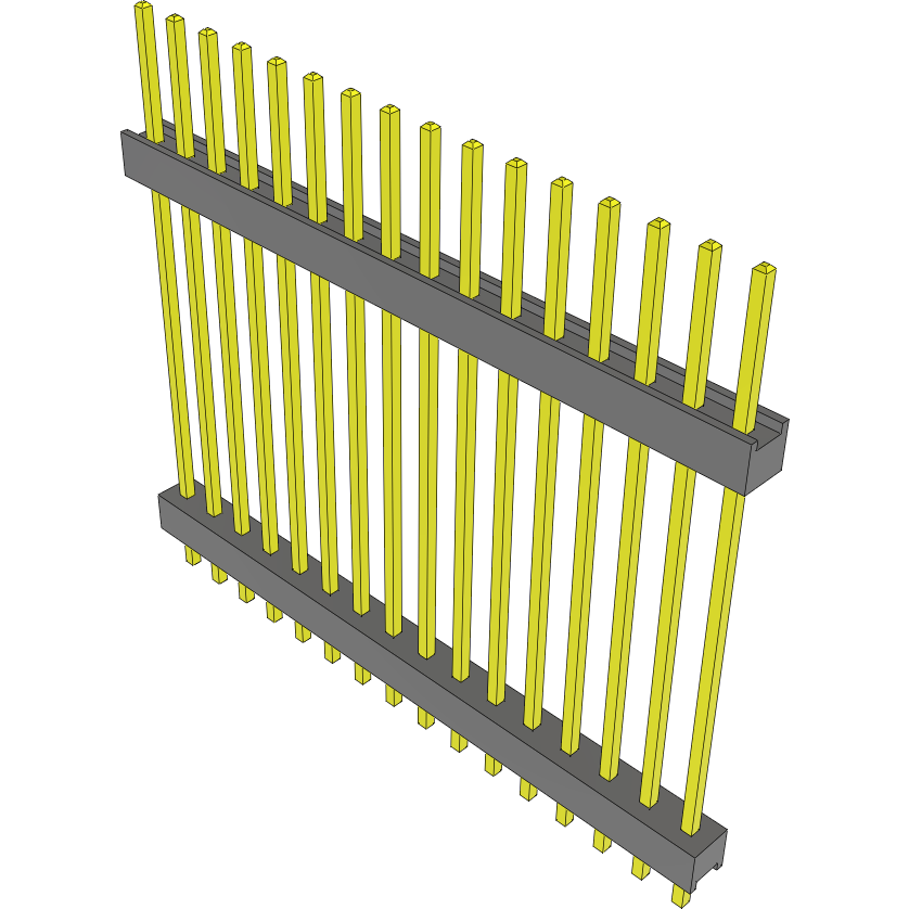 Samtec-DW-16-14-S-S-1040 连接器插头及 PCB 插座 Conn Board Stacker HDR 16 POS 2.54mm Solder ST Top Entry Thru-Hole Bulk
