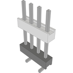 Conn Board Stacker HDR 4 POS 2.54mm Solder ST Top Entry SMD Layer