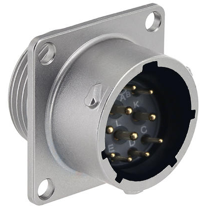 Eaton-UT0X014D12PX Connettore circolare Conn Circular PIN 12 POS Solder ST Flange Mount 12 Terminal 1 Port