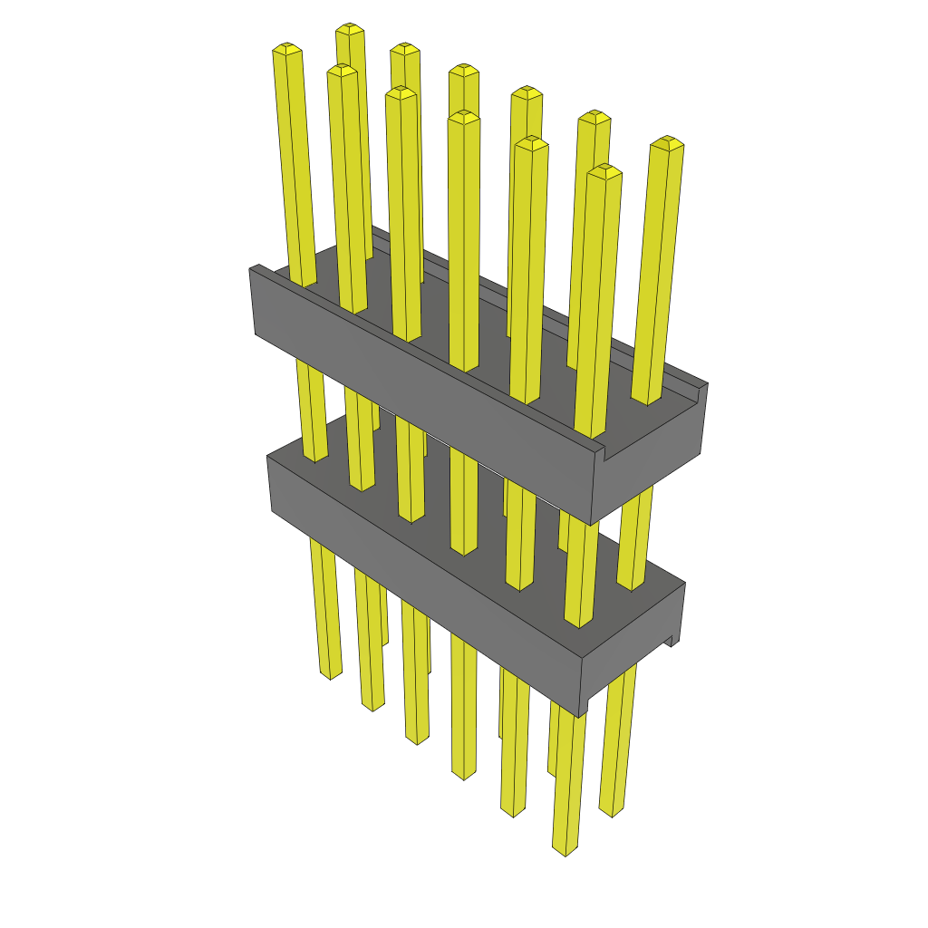 Samtec-EW-06-12-T-D-400 Steckverbinderleisten und Leiterplattenbuchsen Conn Board Stacker HDR 12 POS 2.54mm Solder ST Top Entry Thru-Hole Bulk
