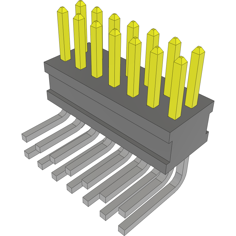 Samtec-FTSH-107-01-L-D-RA Steckverbinderleisten und Leiterplattenbuchsen Conn Unshrouded Header HDR 14 POS 1.27mm Solder RA Side Entry Thru-Hole Tube