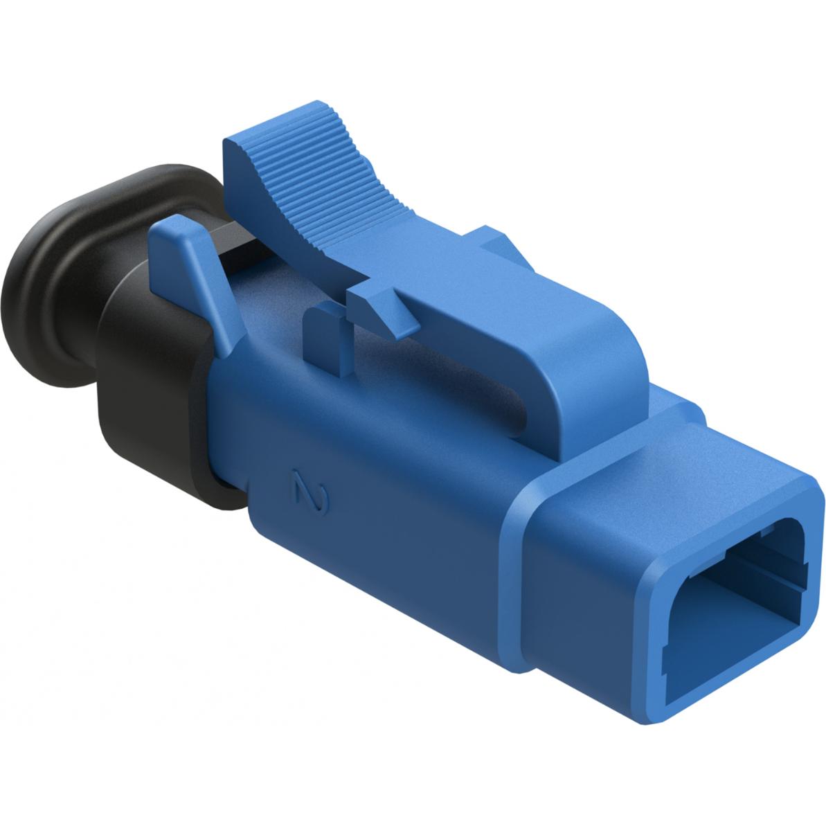 Amphenol-ATM06-2S-SR01BL Einzeladersteckverbinder, Gehäuse Conn Housing RCP 2 POS Crimp ST Cable Mount Blue