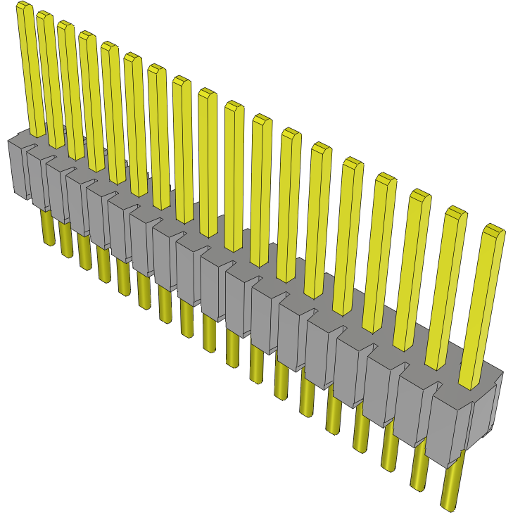 Samtec-HTMS-118-01-G-S Steckverbinderleisten und Leiterplattenbuchsen Conn Unshrouded Header HDR 18 POS 1.27mm Solder ST Top Entry Thru-Hole Tube