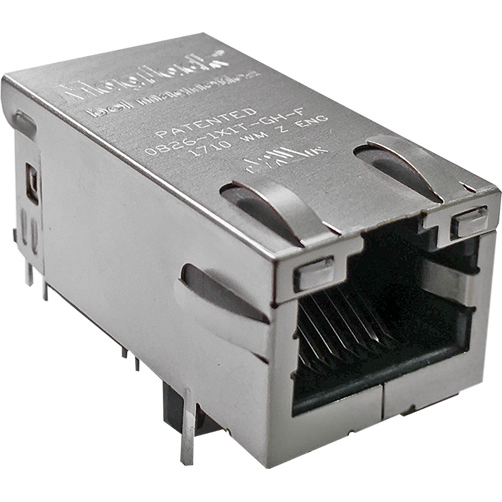 Bel Fuse-SI-80008-F Raccordement téléphone et télécom Conn RJ-45 RCP 8 POS 1.27mm Solder RA Thru-Hole 8 Terminal 1 Port