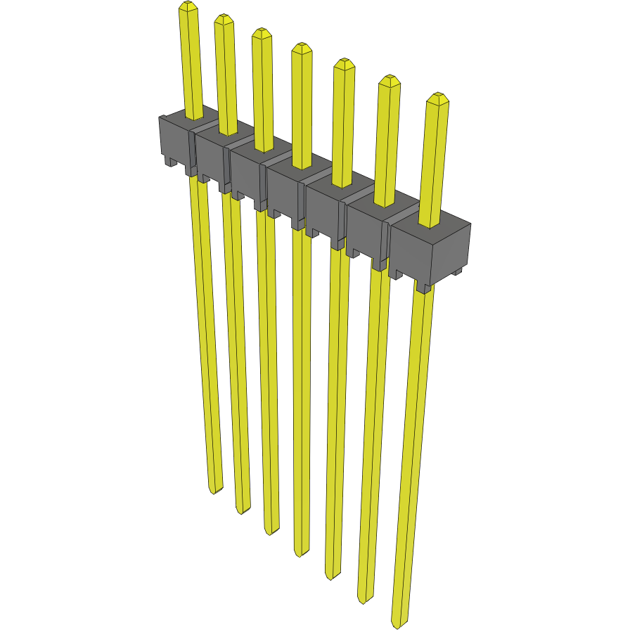 Samtec-TSW-107-13-G-S Steckverbinderleisten und Leiterplattenbuchsen Conn Unshrouded Header HDR 7 POS 2.54mm Solder ST Top Entry Thru-Hole Bulk