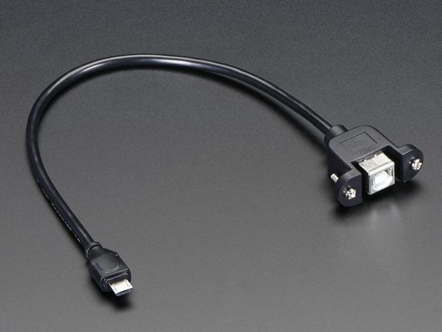 Adafruit Industries-937 Cable Assembly USB Cable Assembly 0.28m USB Type B to Micro USB Type B 4 to 5 POS PL-RCP