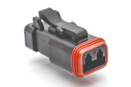 Amphenol-AT06-2S-MM01BLK Custodia filo connettore dedicato Conn Housing PL 2 POS Crimp ST Cable Mount Black