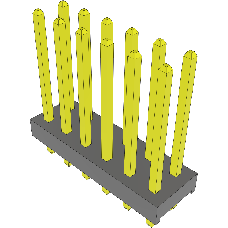 Samtec-MTMM-106-07-G-D-330 Piastre connettori e prese PCB Conn Unshrouded Header HDR 12 POS 2mm Solder ST Top Entry Thru-Hole Bulk
