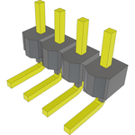 Conn Unshrouded Header HDR 4 POS 2.54mm Solder RA Side Entry Thru-Hole Bulk