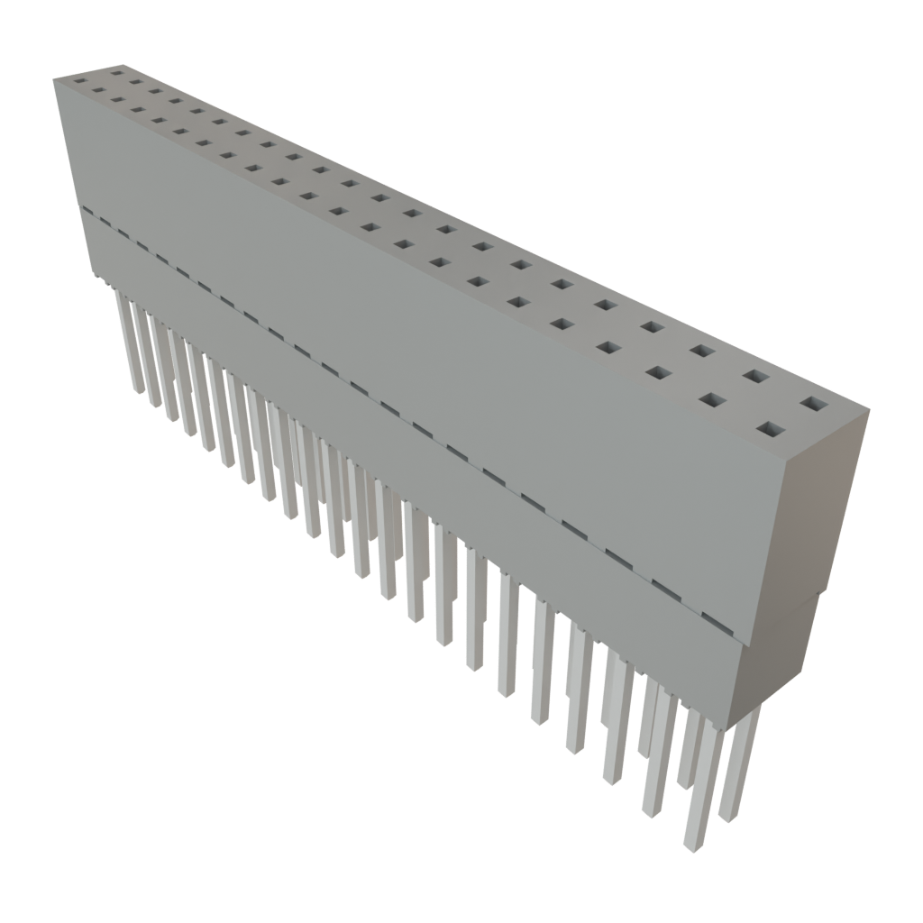 Samtec-ESQ-122-24-L-D Steckverbinderleisten und Leiterplattenbuchsen Conn Elevated Socket SKT 44 POS 2.54mm Solder ST Top Entry Thru-Hole Tube