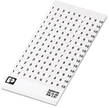 PHOENIX CONTACT-0804109:0011 Steckverbinderzubehör Connector Accessories Marker Card Straight Polyester White