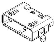 Molex-47589-1101 Connector USB Conn Micro USB 2.0 Type AB RCP 5 POS 0.65mm Solder RA SMD 5 Terminal 1 Port T/R