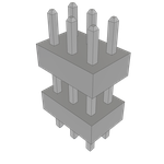 Conn Board Stacker HDR 6 POS 2mm Solder ST Top Entry Thru-Hole Bulk