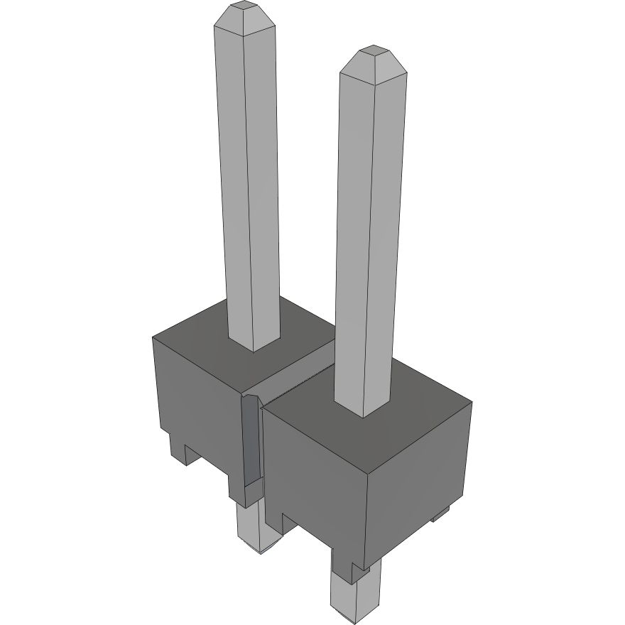 Samtec-HTSW-102-07-T-S Connector Headers and PCB Receptacles Conn Unshrouded Header HDR 2 POS 2.54mm Solder ST Top Entry Thru-Hole Bulk
