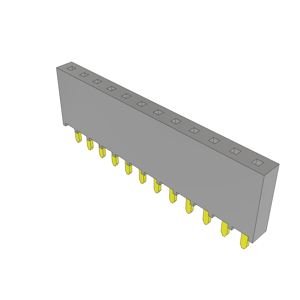 Samtec-SSW-112-21-S-S Steckverbinderleisten und Leiterplattenbuchsen Conn Socket Strip SKT 12 POS 2.54mm Solder ST Top Entry Thru-Hole Bulk