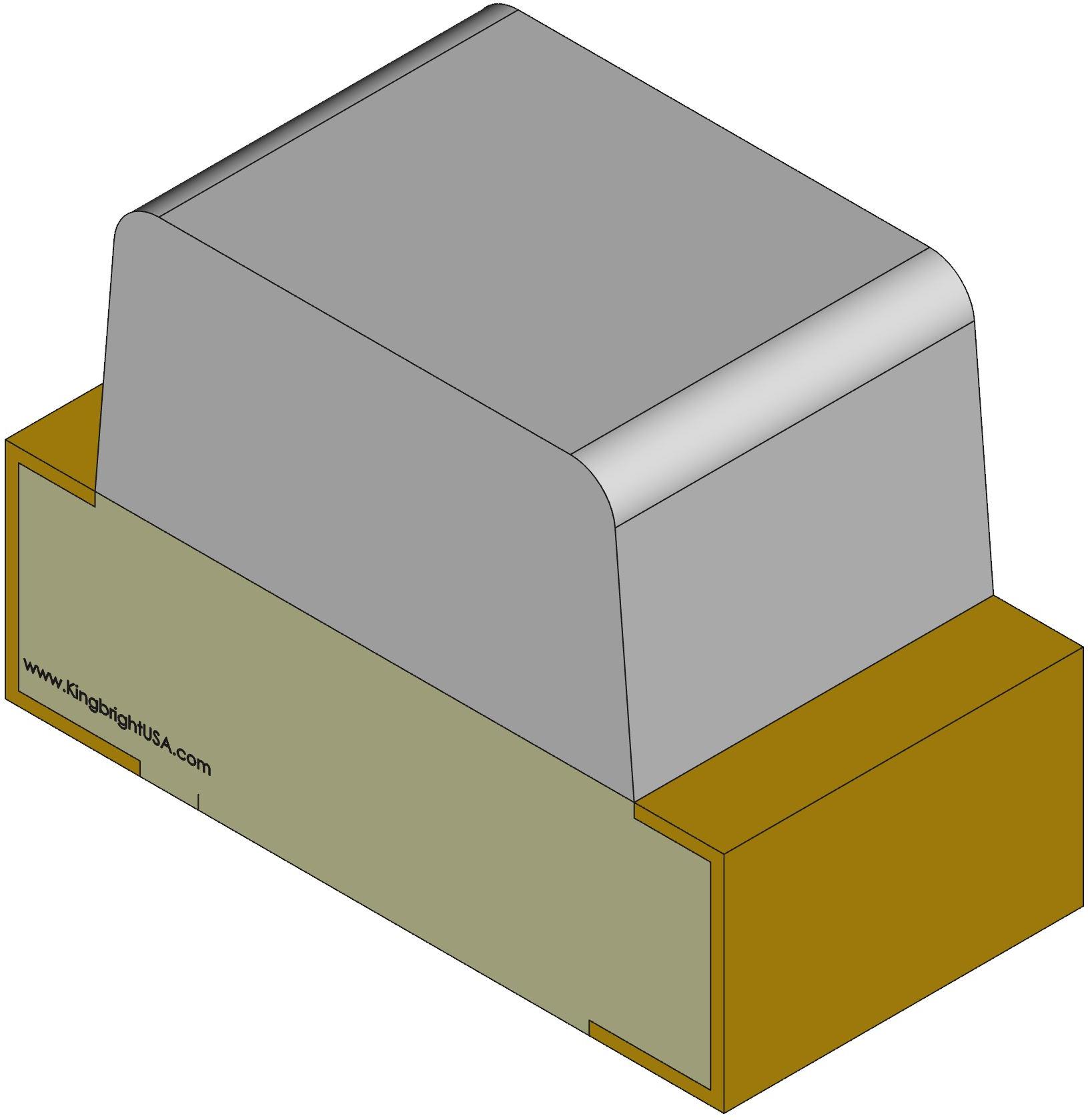 Kingbright America LLC-AP1608SYC LED LED Uni-Color Yellow 590nm 2-Pin Chip LED T/R