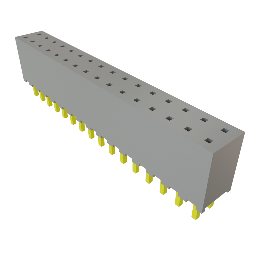 Samtec-SQT-116-01-L-D Cabezales del conector y receptáculos PCB Conn Socket Strip SKT 32 POS 2mm Solder ST Top Entry Thru-Hole Tube