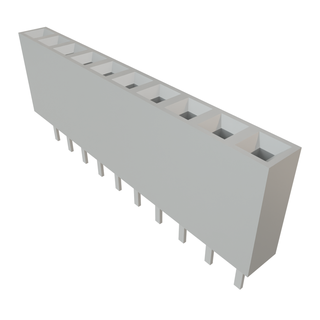 Samtec-BCS-110-F-S-TE Steckverbinderleisten und Leiterplattenbuchsen Conn Socket Strip SKT 10 POS 2.54mm Solder ST Top Entry Thru-Hole TIGER CLAW™ Tube