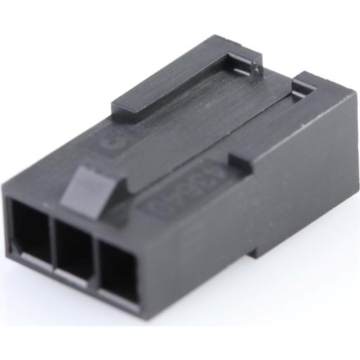 Molex-43640-0309 Einzeladersteckverbinder, Gehäuse Conn Housing M 3 POS 3mm Crimp ST Cable Mount Black Micro-Fit 3.0™ Bag