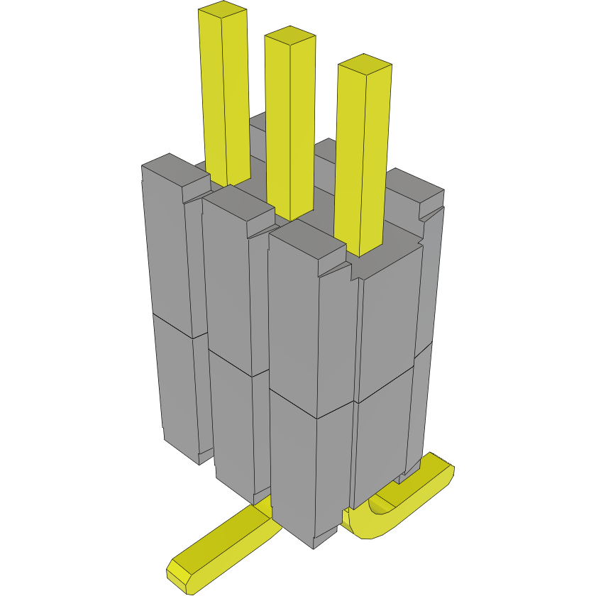 Samtec-HDWM-03-01-G-S-250-SM Steckverbinderleisten und Leiterplattenbuchsen Conn Board Stacker HDR 3 POS 1.27mm Solder ST SMD Layer