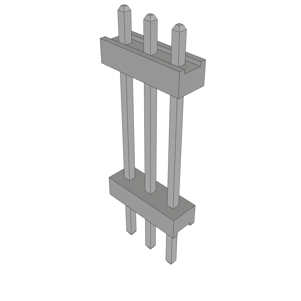 Samtec-TW-03-06-T-S-450-150 Steckverbinderleisten und Leiterplattenbuchsen Conn Board Stacker HDR 3 POS 2mm Solder ST Top Entry Thru-Hole Bulk